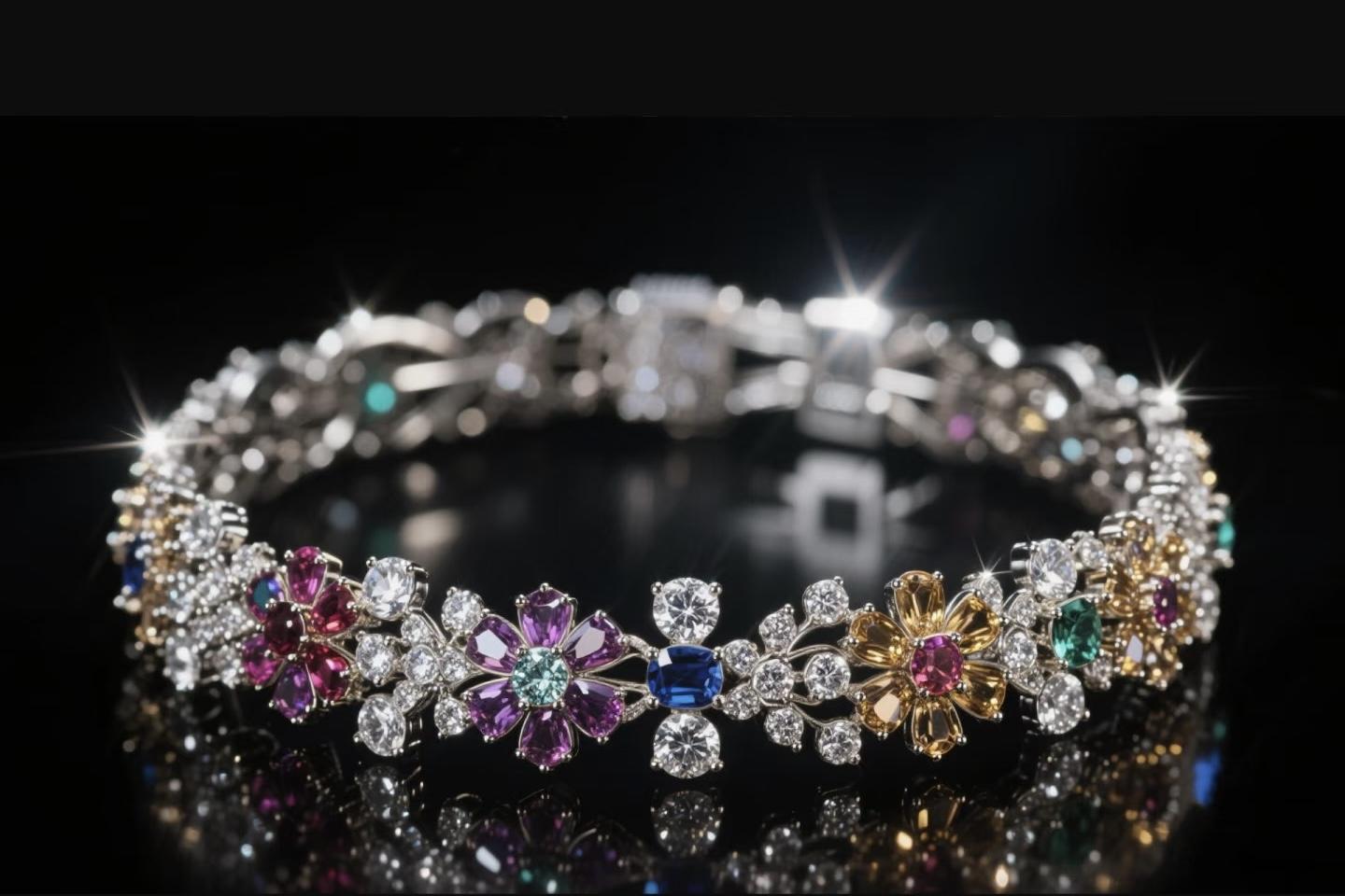 Multi-Color Diamond Bracelet