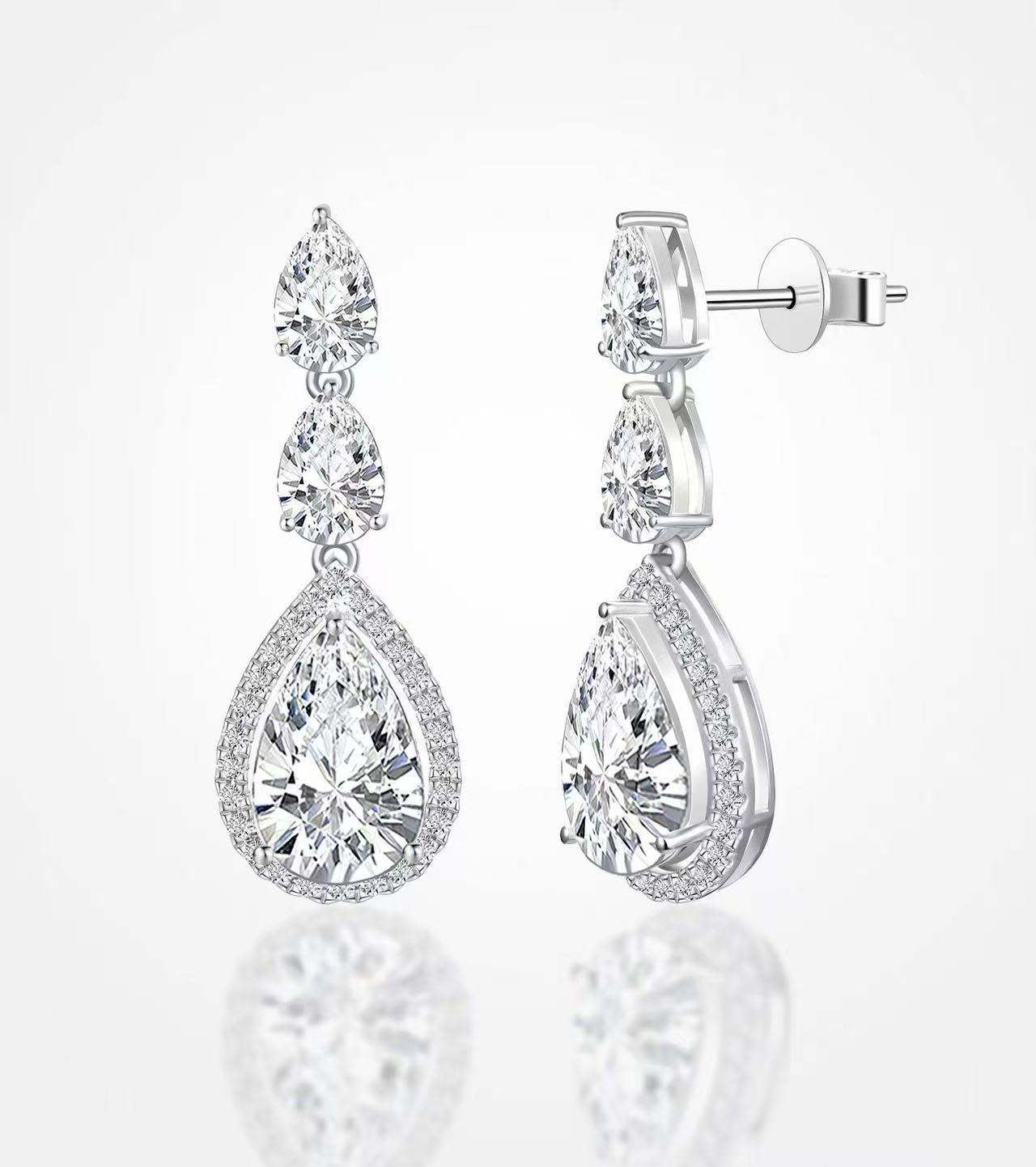Cushion Halo Earrings