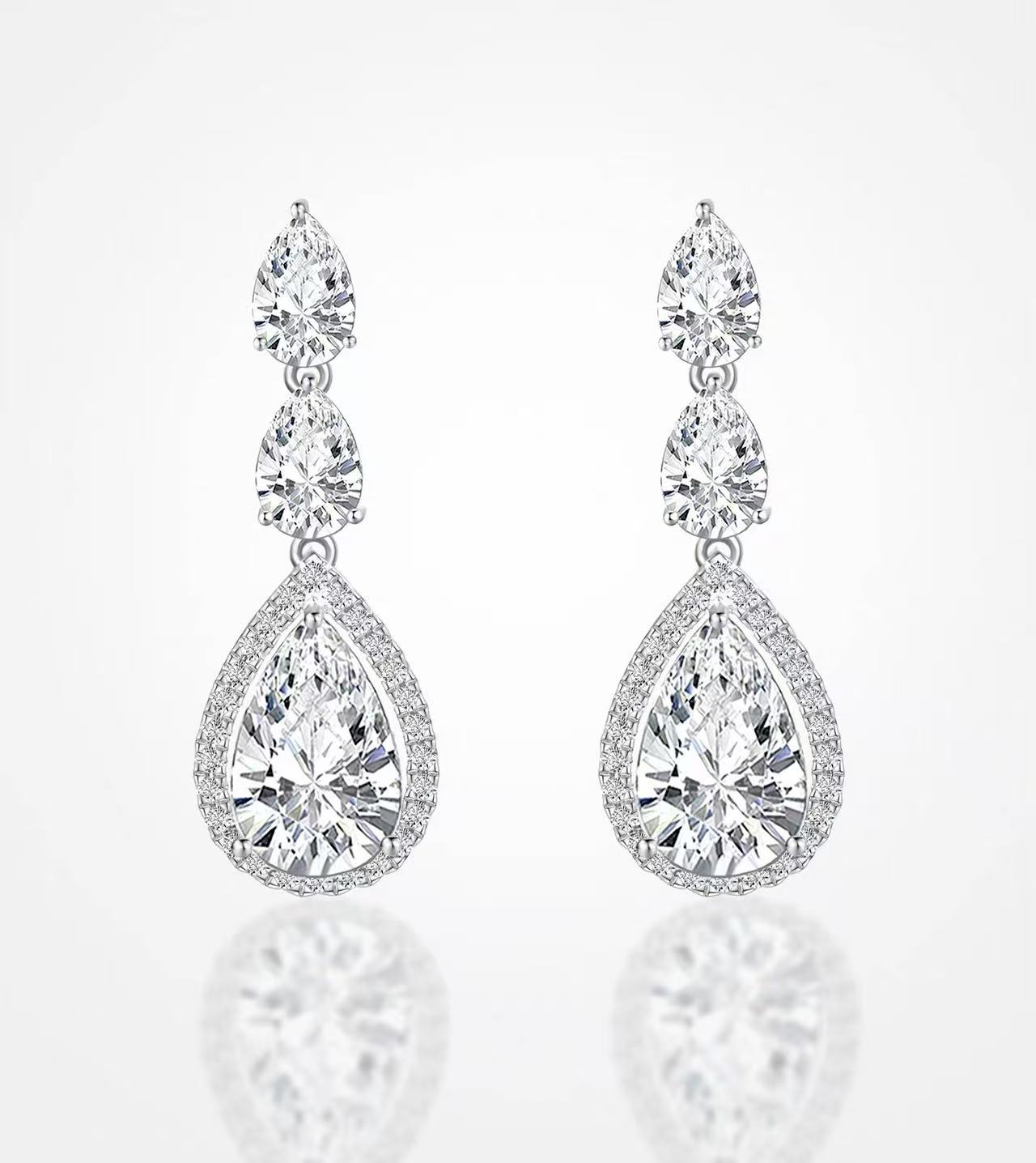 Cushion Halo Earrings
