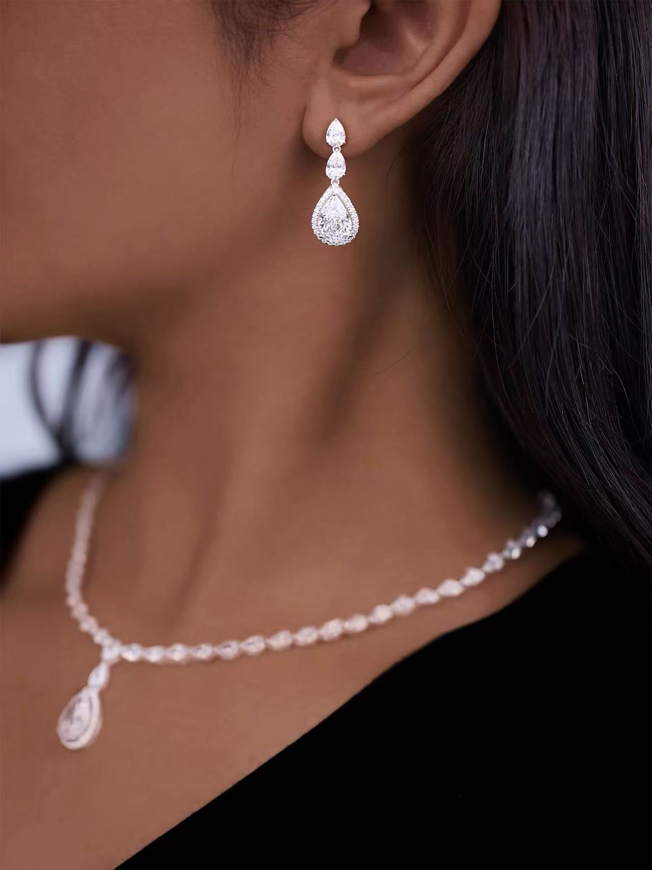 Cushion Halo Earrings
