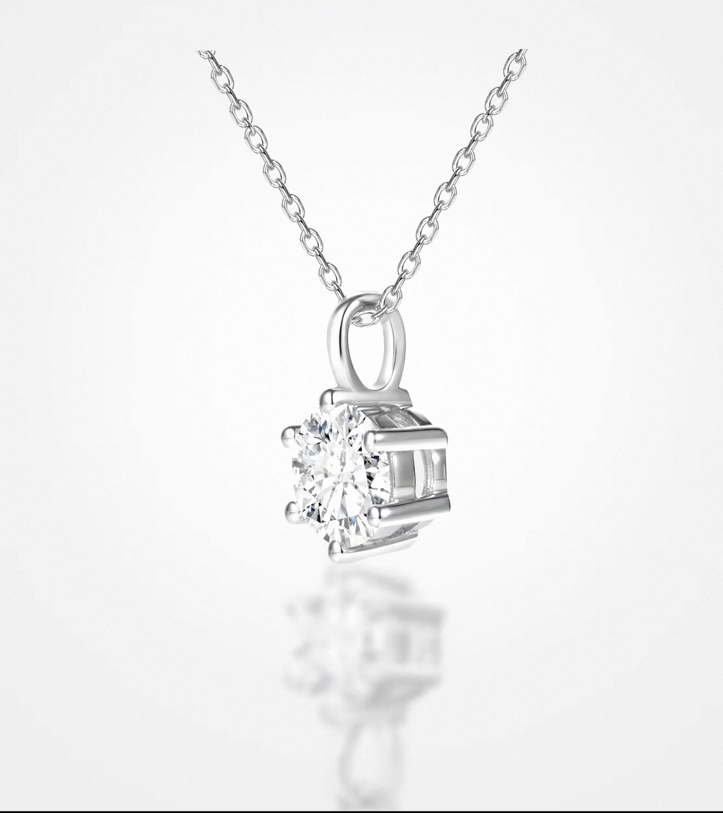 Classic Solitaire Pendant detail