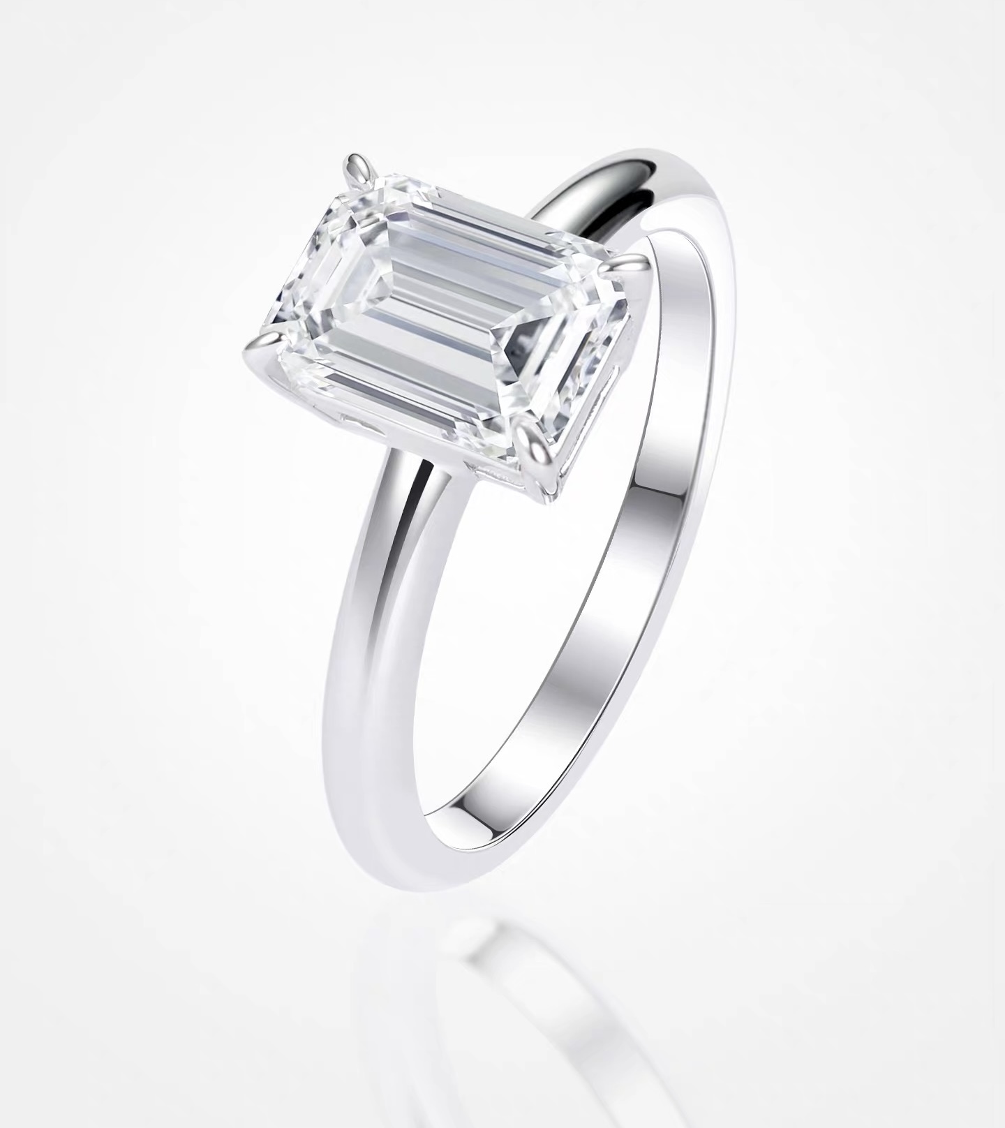 Emerald-Cut Solitaire
