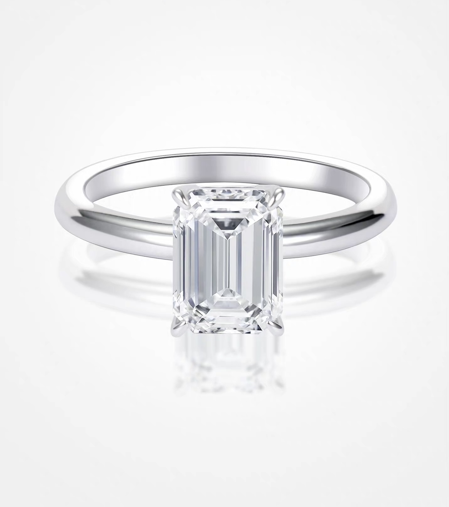 Emerald-Cut Solitaire